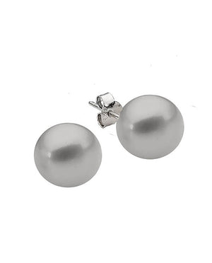 SS Dyed Grey 6-6.5mm FWP Button Studs IEGSS6