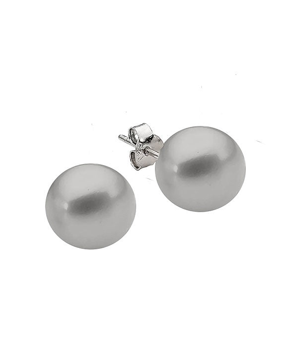 SS Dyed Grey 6-6.5mm FWP Button Studs IEGSS6