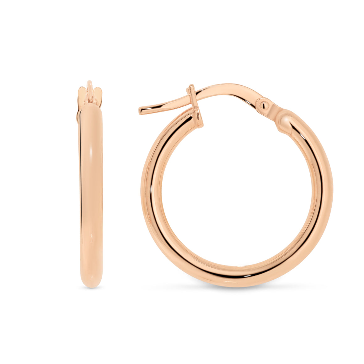 9ct Rose Gold/Silver Filled Small Hoop Earrings